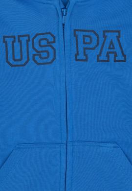 Erkek Çocuk Fermuarlı Kapüşonlu Basic Kobalt Sweatshirt - 50293472021