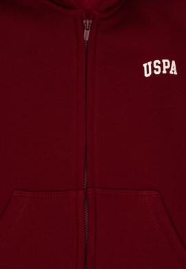 Erkek Çocuk Fermuarlı Bordo Şardonlu Kapüşonlu Sweatshirt - 50295127038