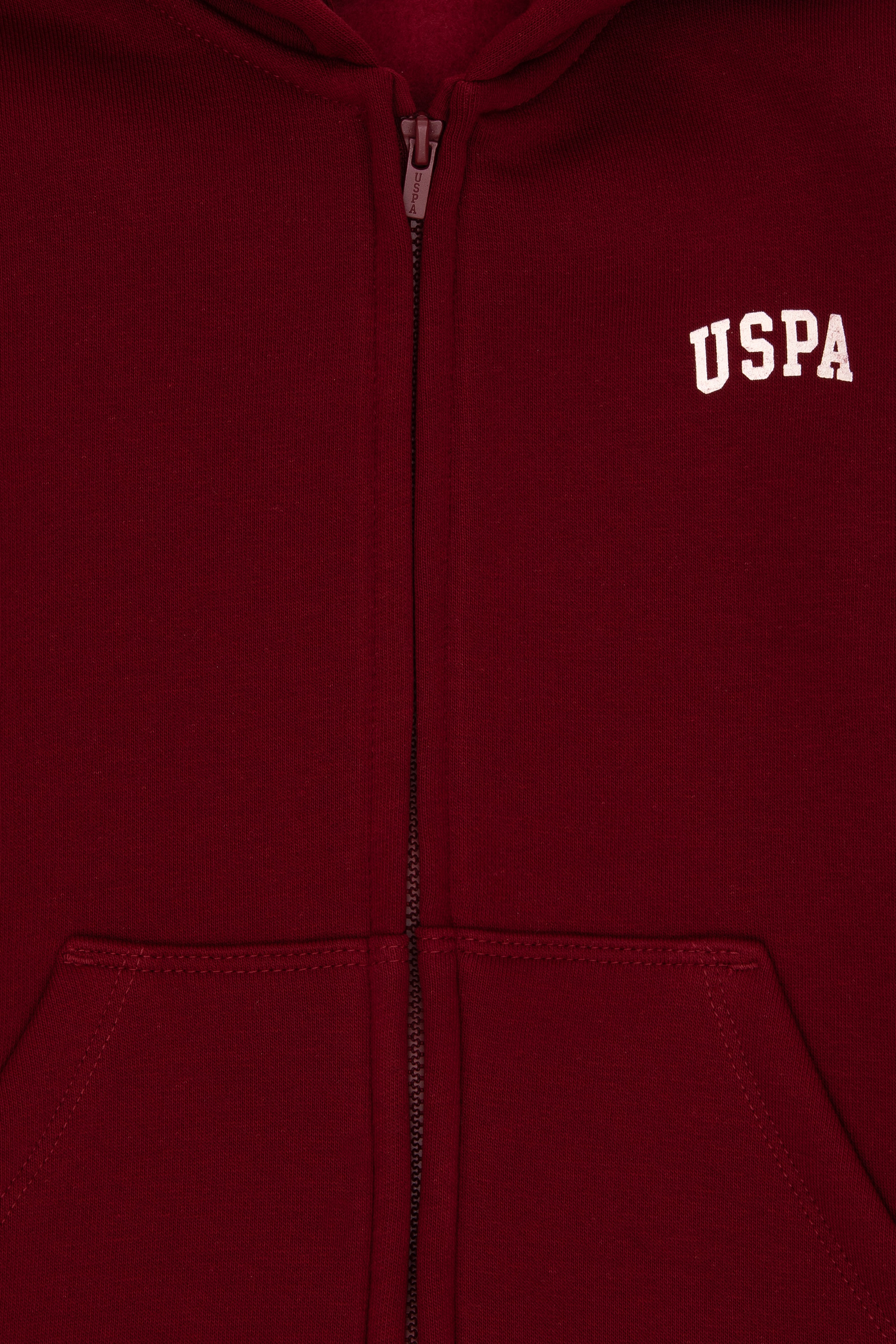 Erkek Çocuk Fermuarlı Bordo Şardonlu Kapüşonlu Sweatshirt - Image 5