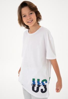 Erkek Çocuk Beyaz Tişört - 50295427006