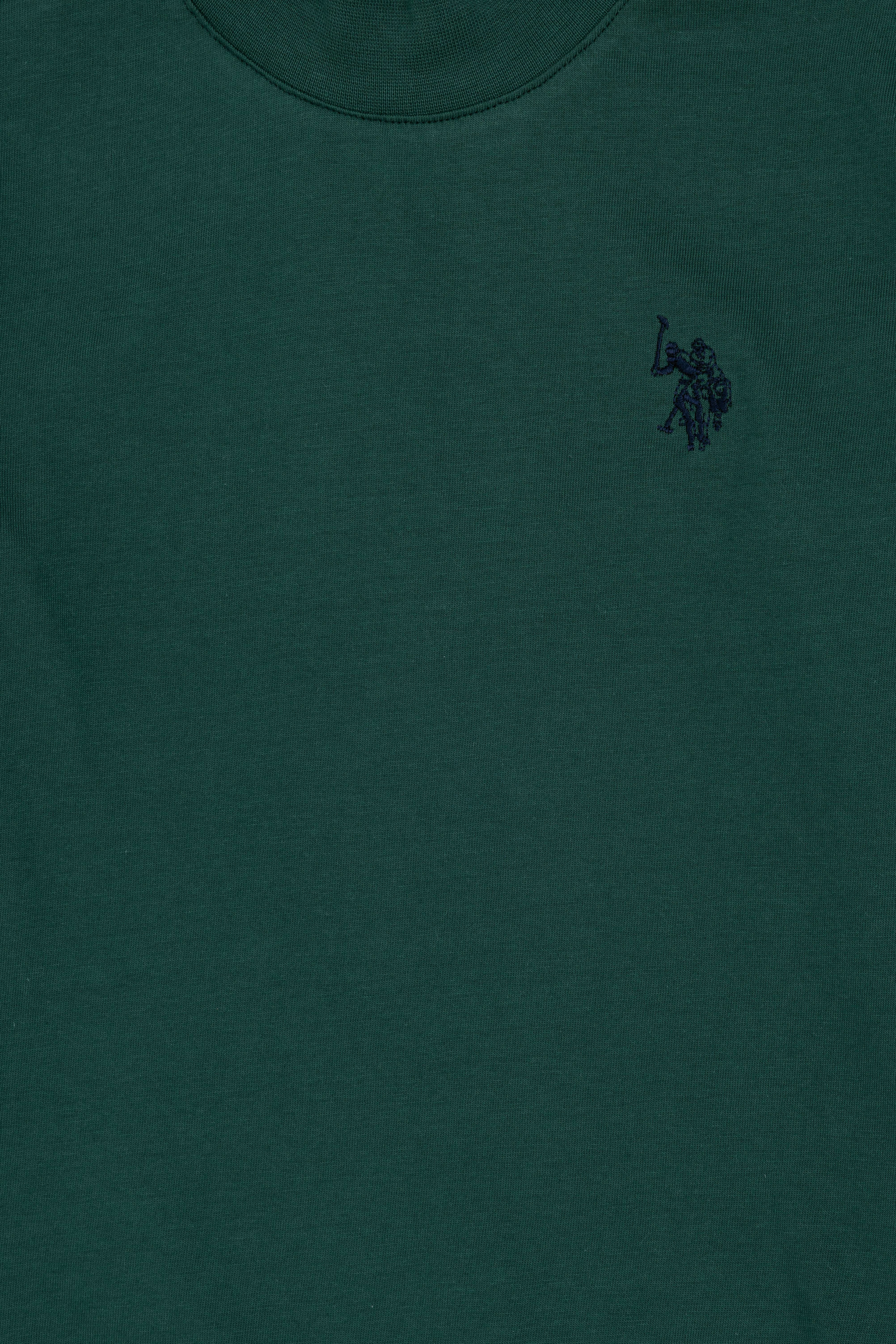 Erkek Çocuk Koyu Yeşil Basic Bisiklet Yaka Sweatshirt - Image 5