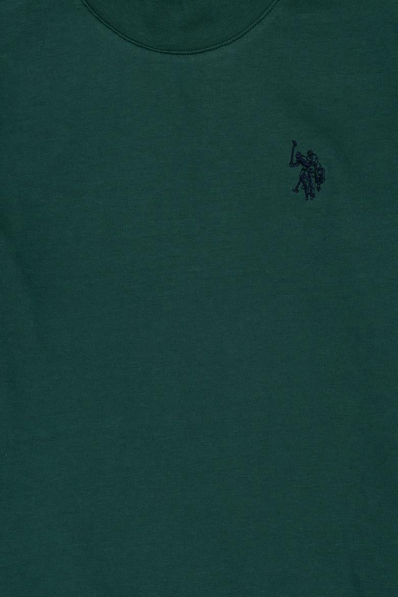 Erkek Çocuk Koyu Yeşil Basic Bisiklet Yaka Sweatshirt - 50297435063