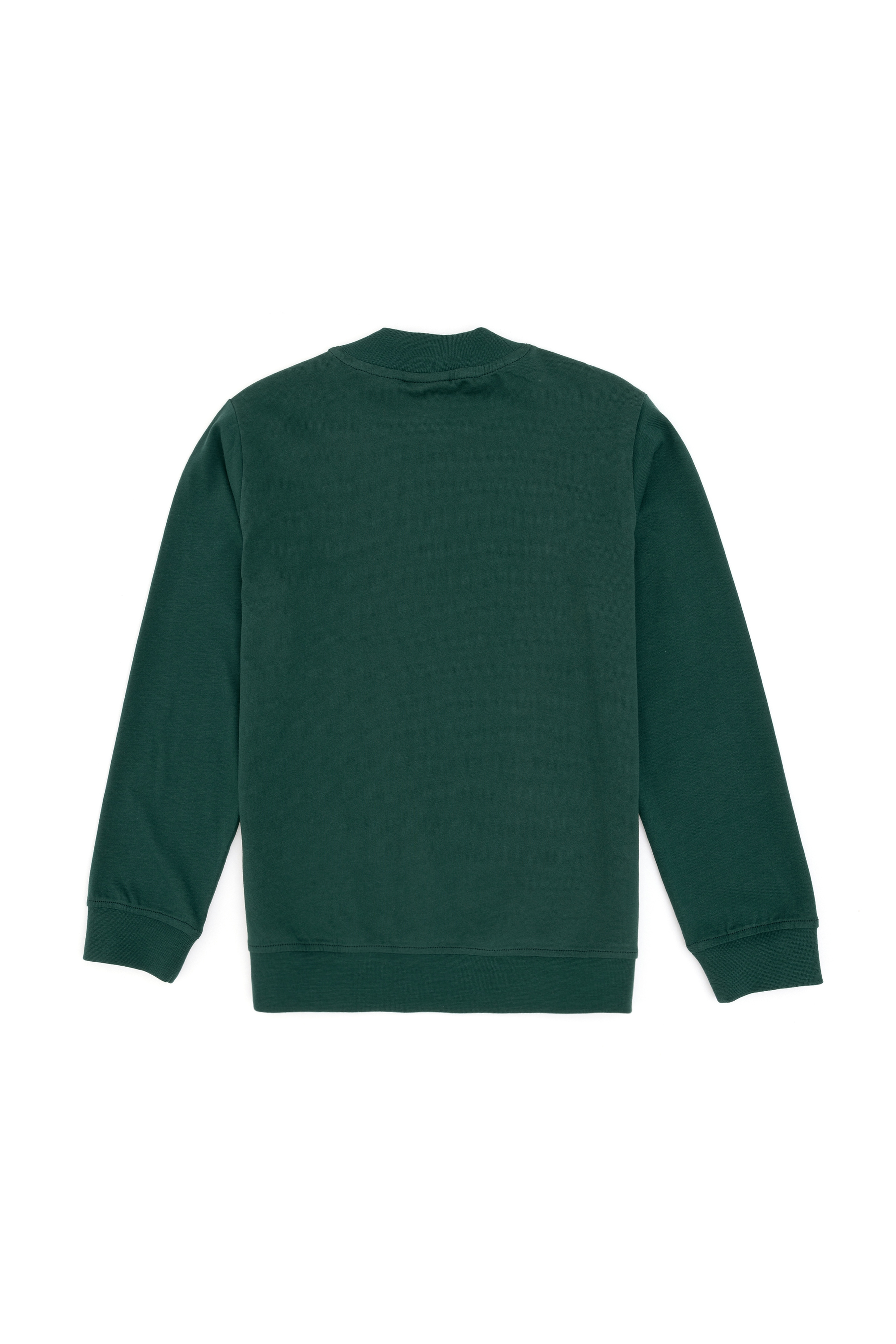 Erkek Çocuk Koyu Yeşil Basic Bisiklet Yaka Sweatshirt
