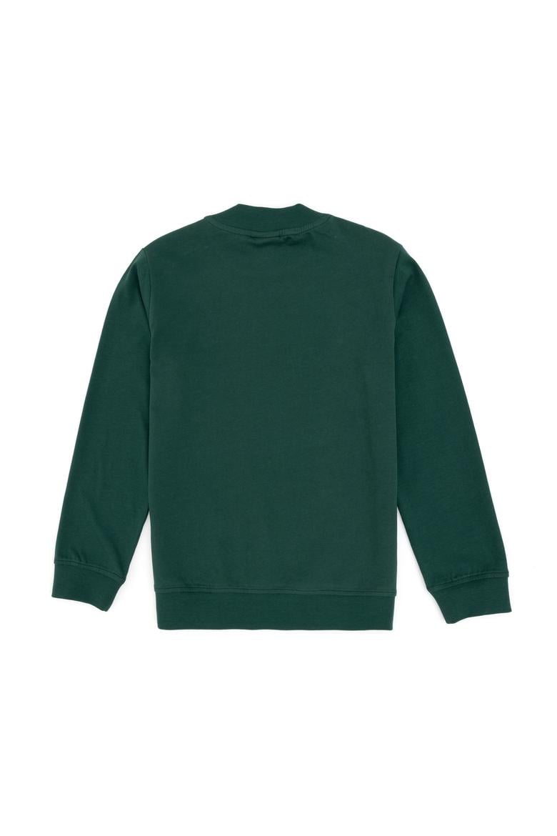 Erkek Çocuk Koyu Yeşil Basic Bisiklet Yaka Sweatshirt - 50297435063