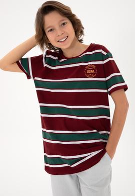 Erkek Çocuk Bordo Basic Tişört - 50295559028