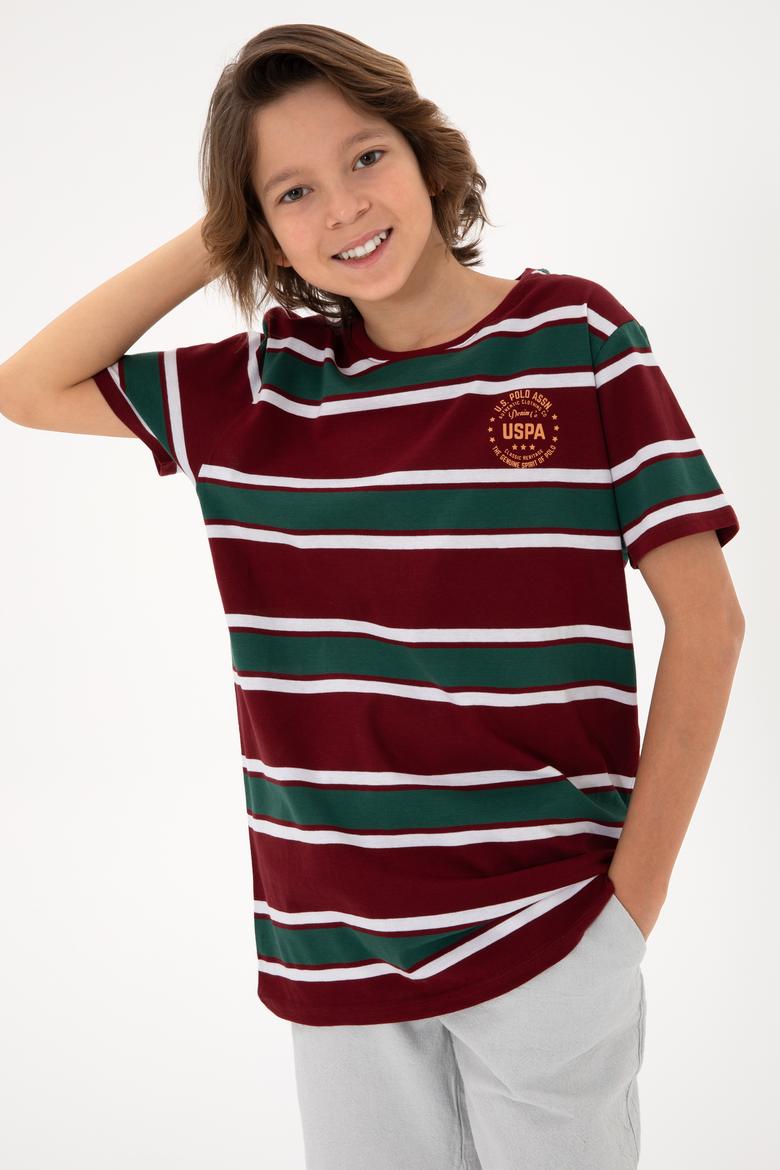 Erkek Çocuk Bordo Basic Tişört