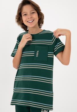 Erkek Çocuk Koyu Yeşil Basic Tişört - 50295562002