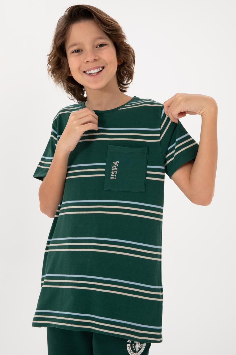 Erkek Çocuk Koyu Yeşil Basic Tişört