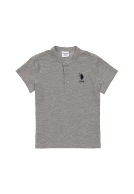 Erkek Çocuk Gri Melanj Basic Tişört - 50295504006