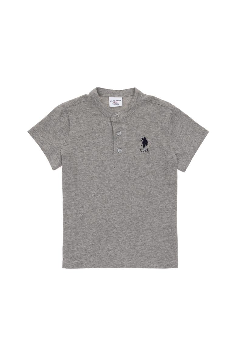 Erkek Çocuk Gri Melanj Basic Tişört - 50295504006