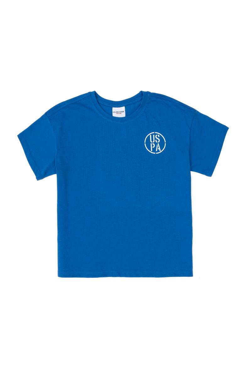 Erkek Çocuk Kobalt Oversize Bisikelt Yaka Tişört - 50298981053