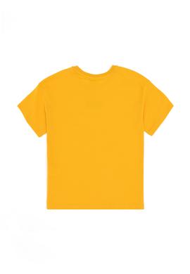 Erkek Çocuk Safran Oversize Bisiklet Yaka Tişört - 50298982065