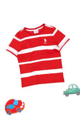 Erkek Çocuk Kırmızı Bisiklet Yaka Tişört - 50298959033