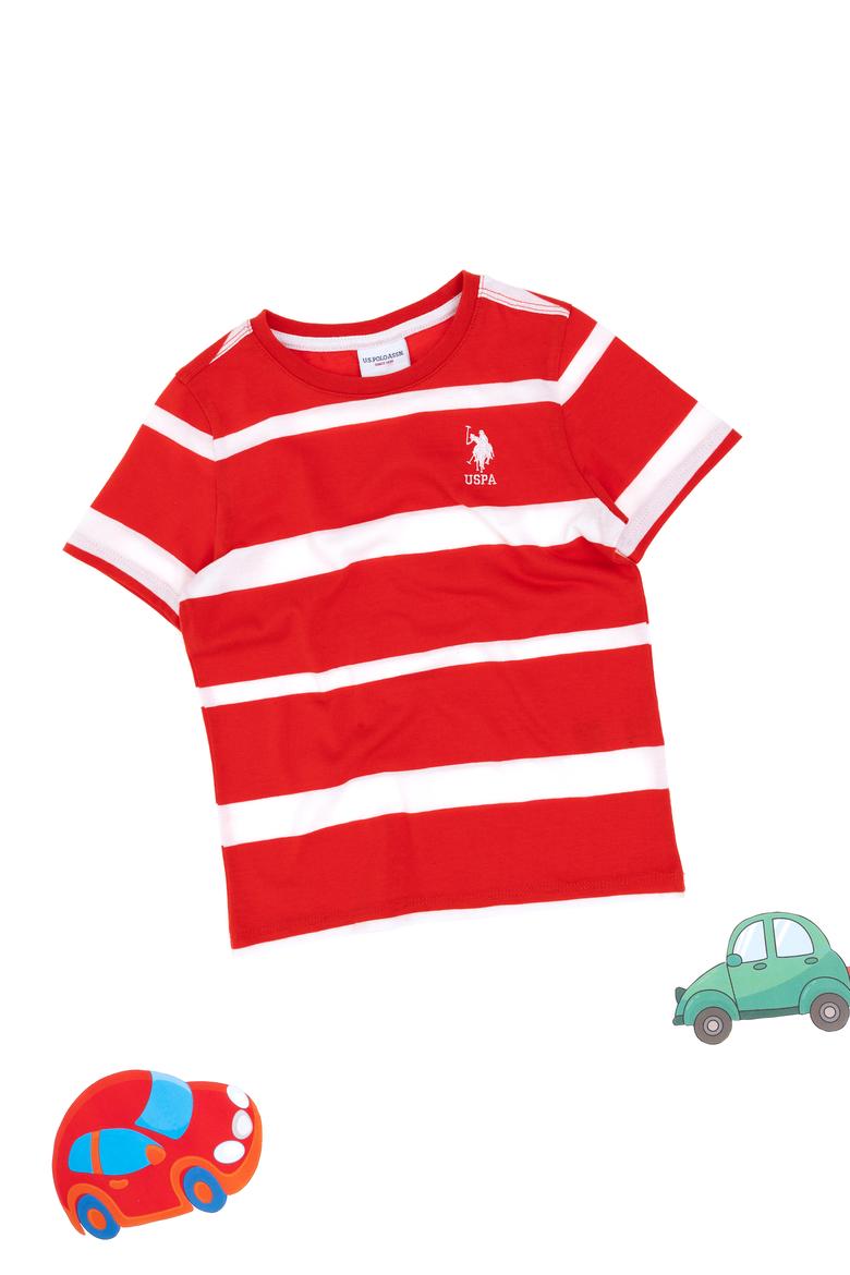 Erkek Çocuk Kırmızı Bisiklet Yaka Tişört - 50298959033