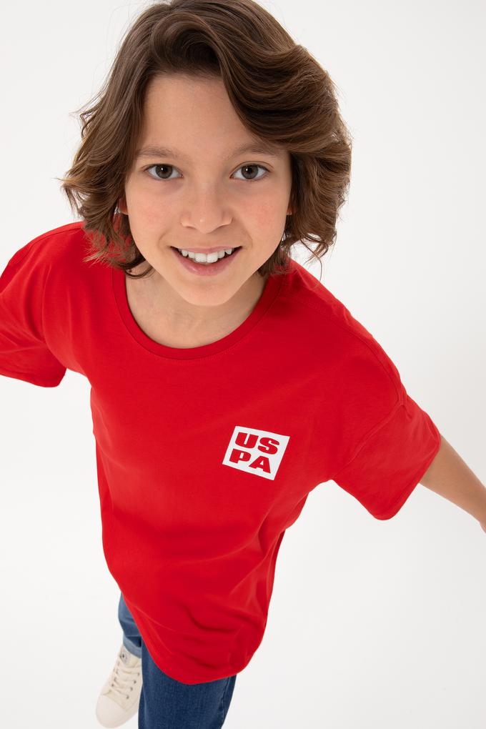 Erkek Çocuk Kırmızı Basic Tişört