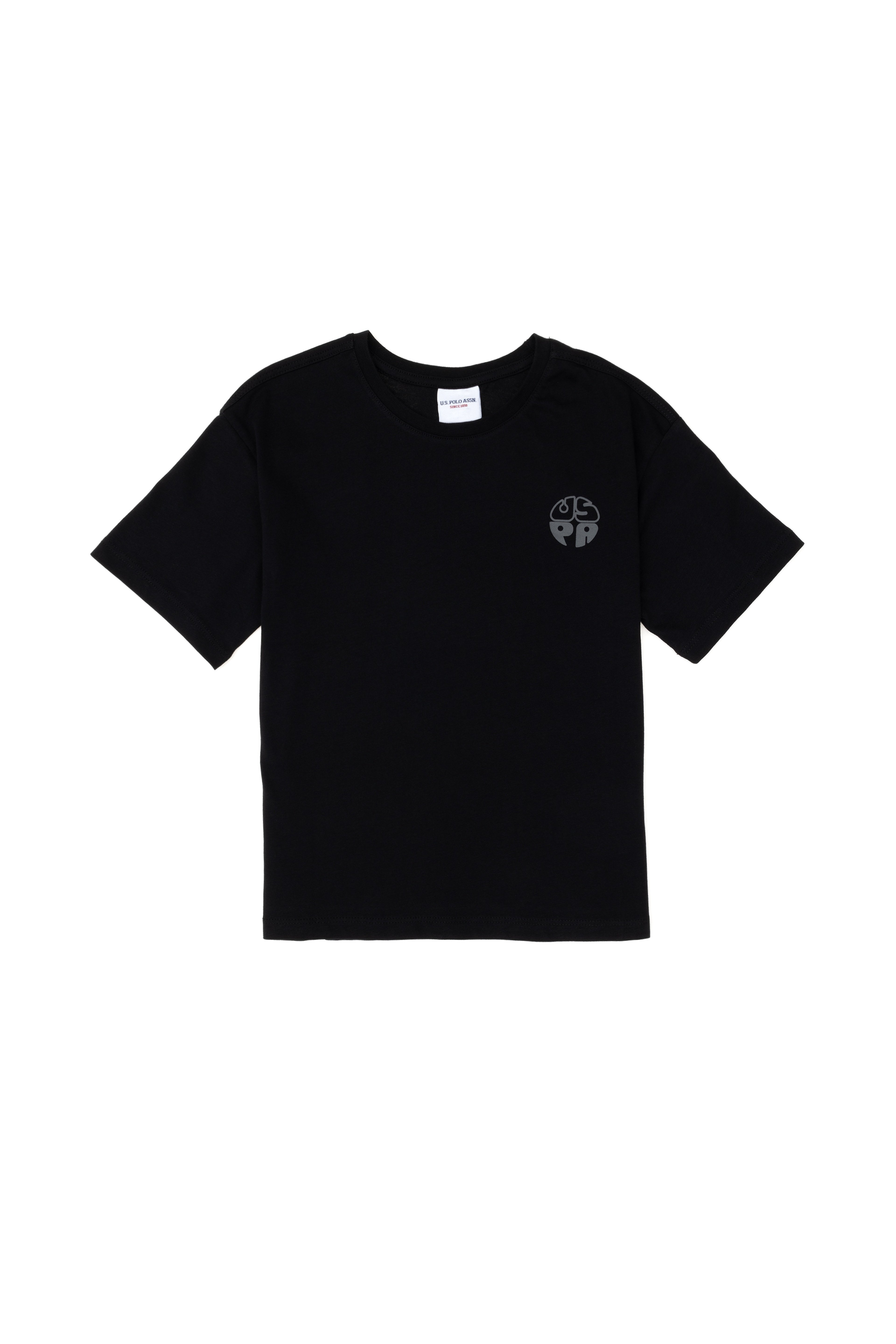 Erkek Çocuk Siyah Comfort Basic Bisiklet Yaka Tişört