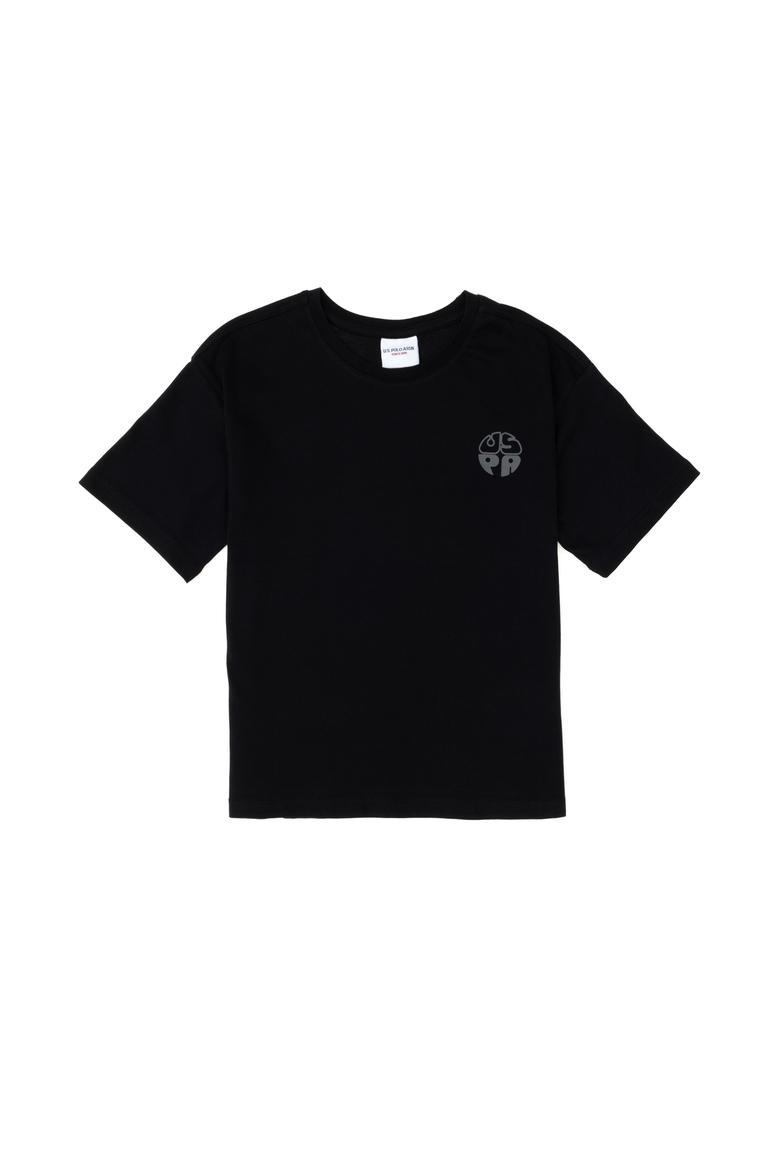 Erkek Çocuk Siyah Comfort Basic Bisiklet Yaka Tişört - 50295503034