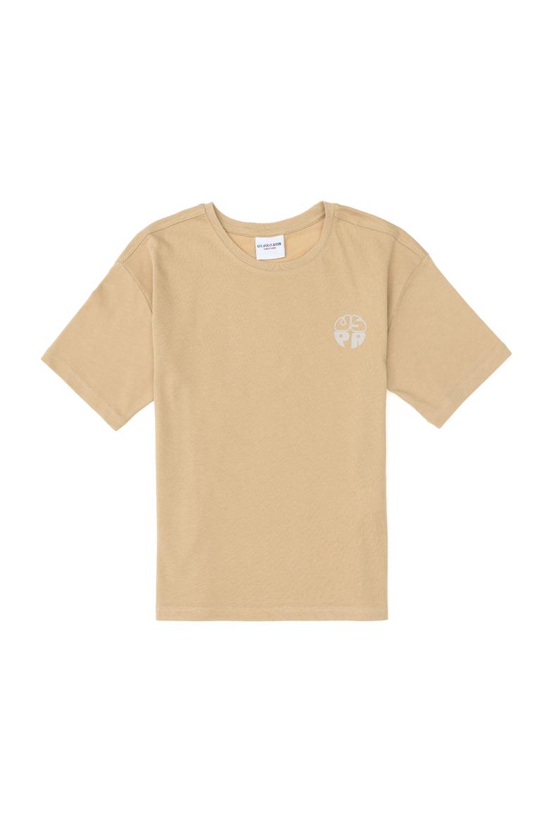 Erkek Çocuk Kum Comfort Basic Bisiklet Yaka Tişört - 50295503079