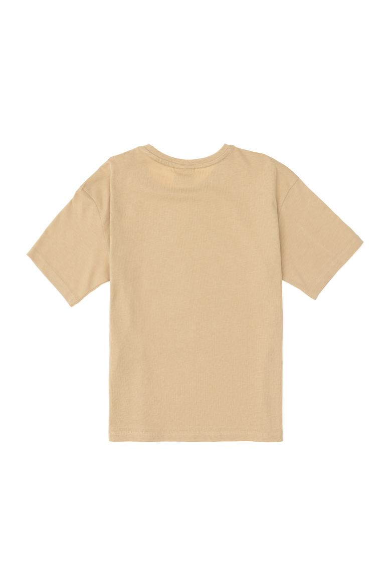 Erkek Çocuk Kum Comfort Basic Bisiklet Yaka Tişört - 50295503079