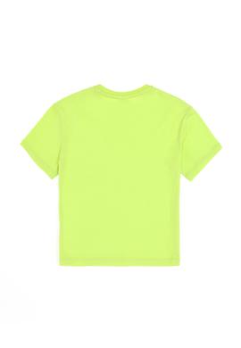 Erkek Çocuk Elma Yeşili Oversize Bisiklet Yaka Tişört - 50295447148