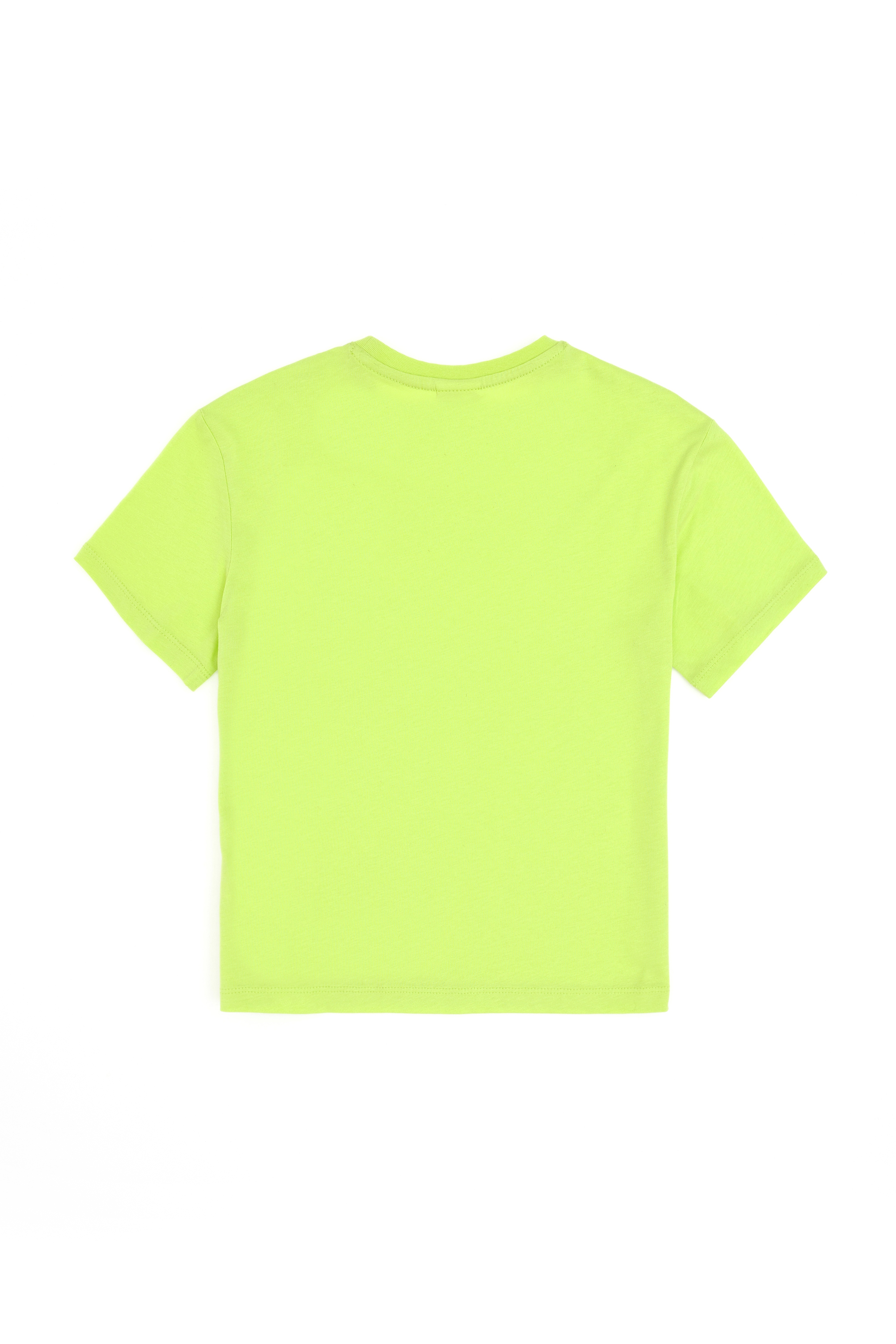 Erkek Çocuk Elma Yeşili Oversize Bisiklet Yaka Tişört - Image 4
