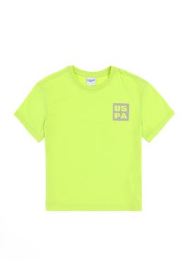 Erkek Çocuk Elma Yeşili Oversize Bisiklet Yaka Tişört - 50295447148