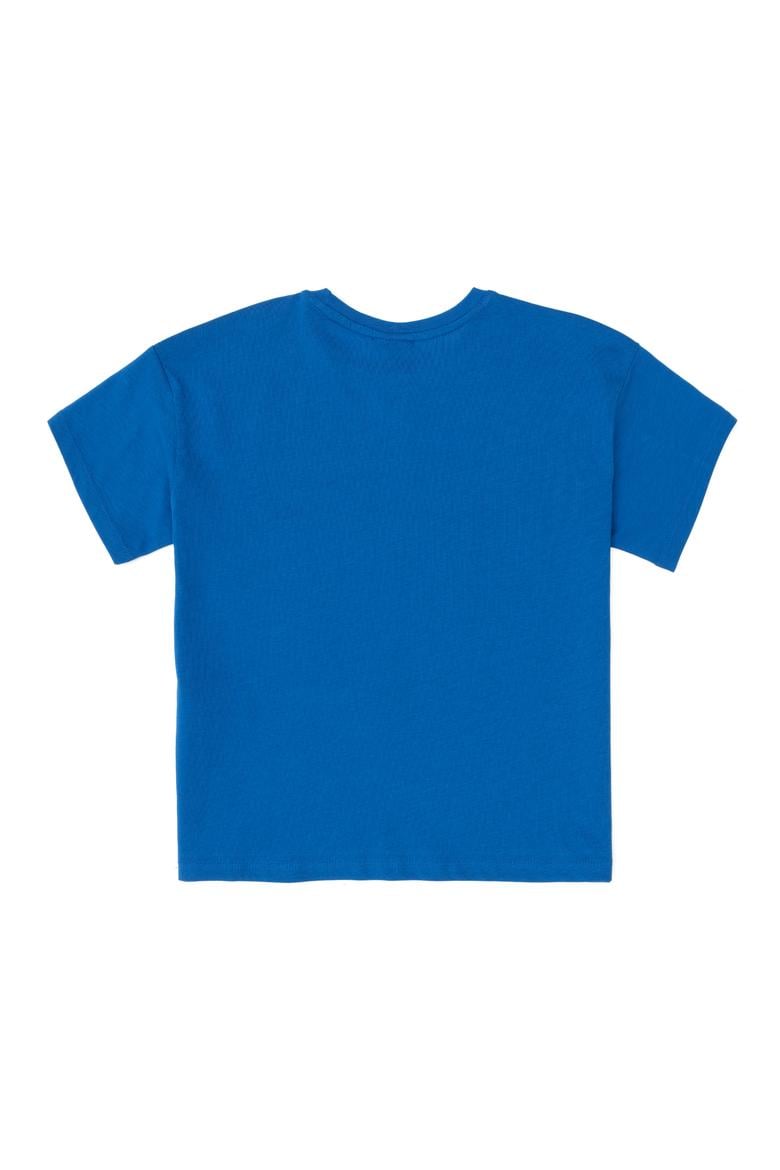 Erkek Çocuk Kobalt Oversize Bisikelt Yaka Tişört - 50298981053