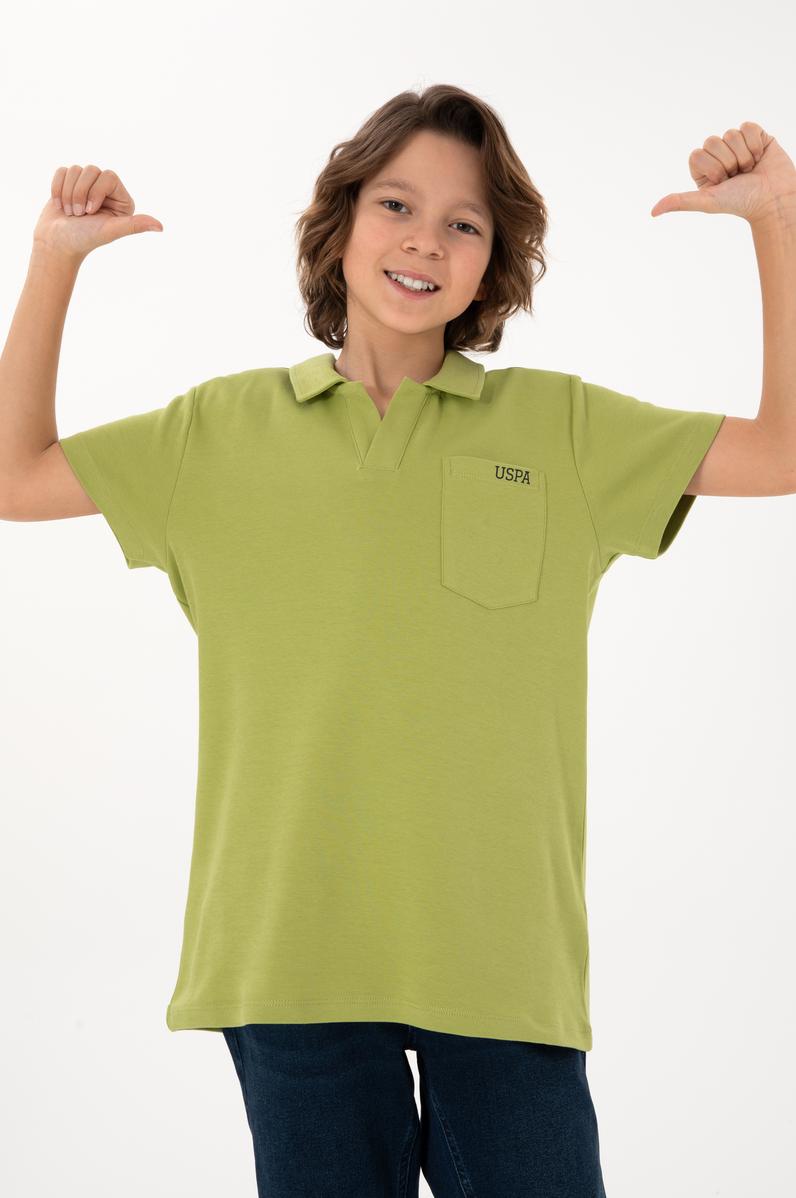 Erkek Çocuk Fıstık Yeşili Polo Yaka Tişört