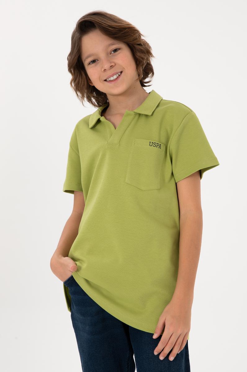 Erkek Çocuk Fıstık Yeşili Polo Yaka Tişört