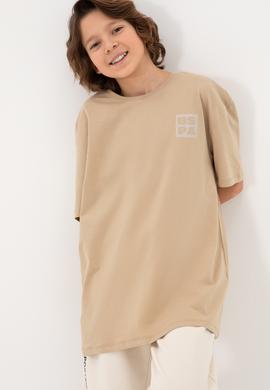 Erkek Çocuk Kum Comfort Basic Bisiklet Yaka Tişört - 50295447101