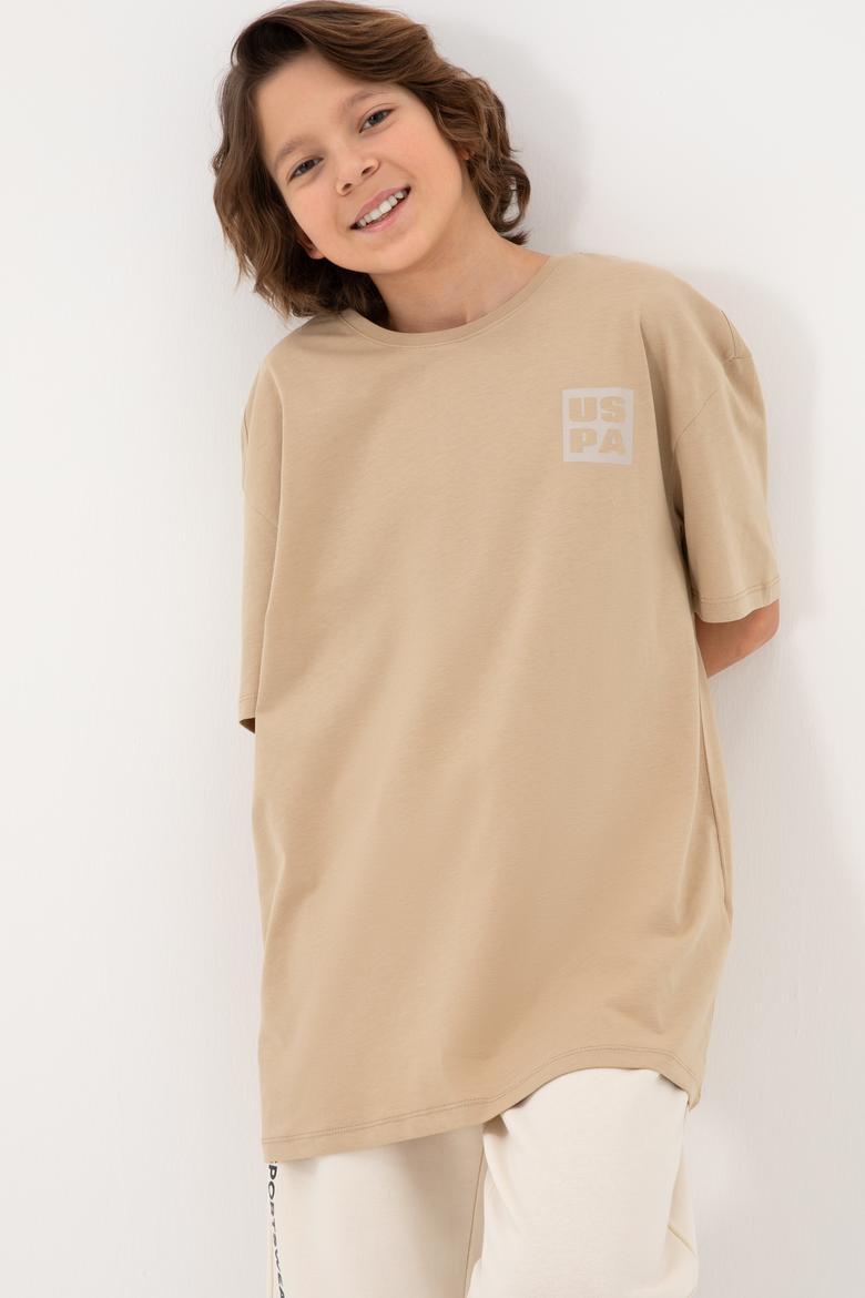 Erkek Çocuk Kum Comfort Basic Bisiklet Yaka Tişört - 50295447101