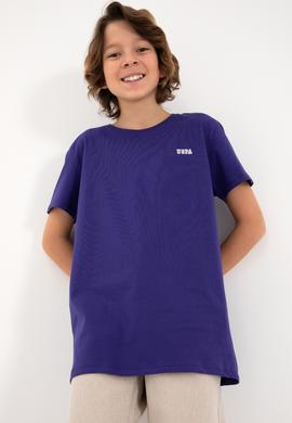 Erkek Çocuk Mor Bisiklet Yaka Tişört - 50298086096