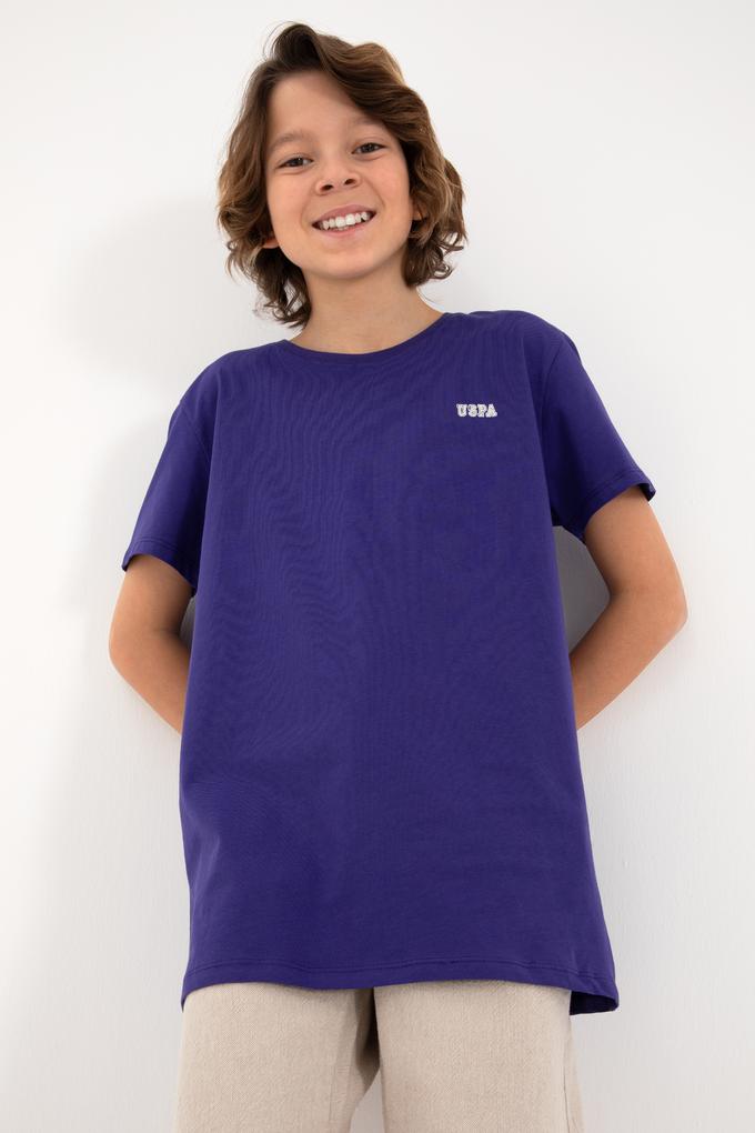 Erkek Çocuk Mor Bisiklet Yaka Tişört