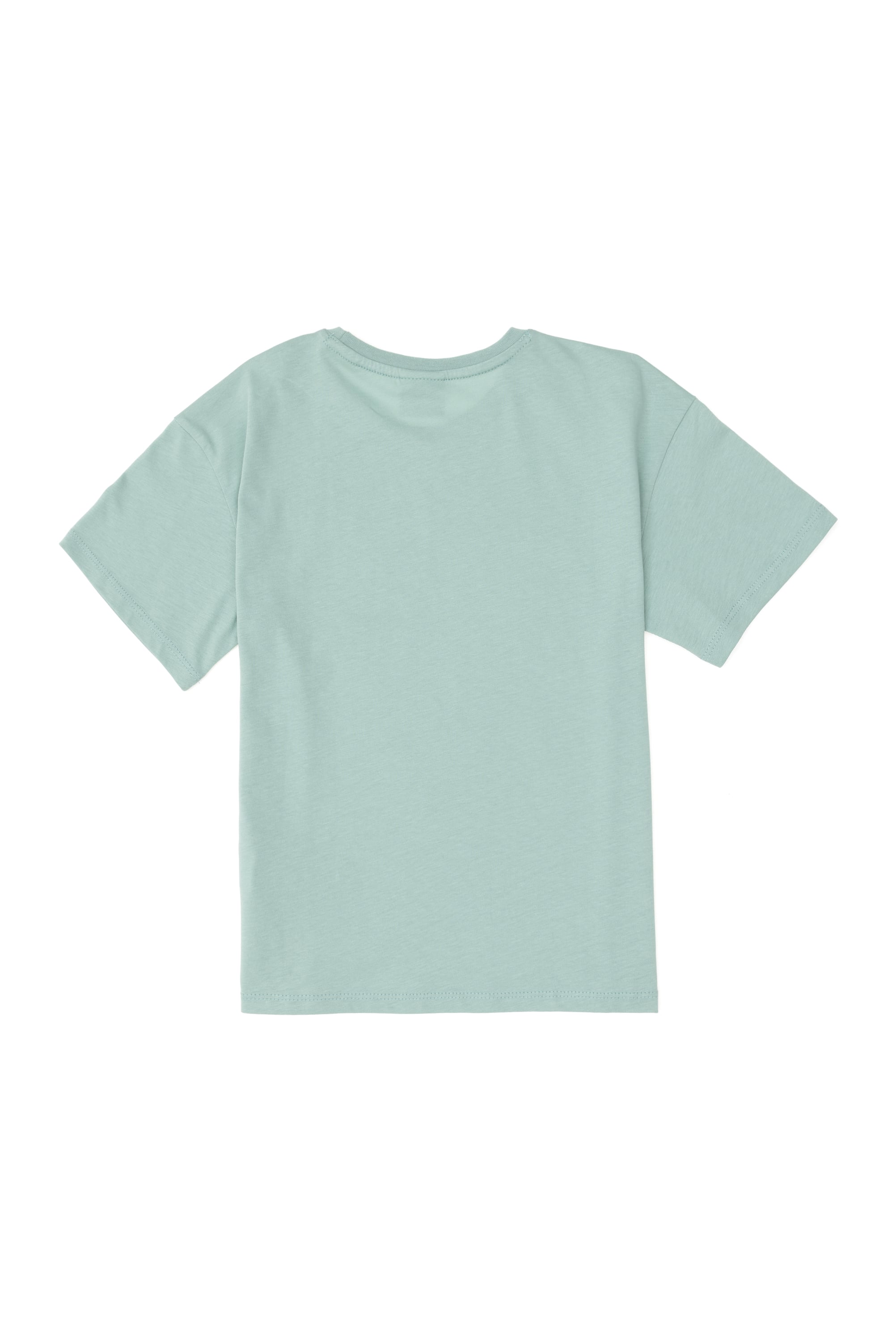 Erkek Çocuk Su Yeşili Oversize Bisiklet Yaka Tişört - Image 5