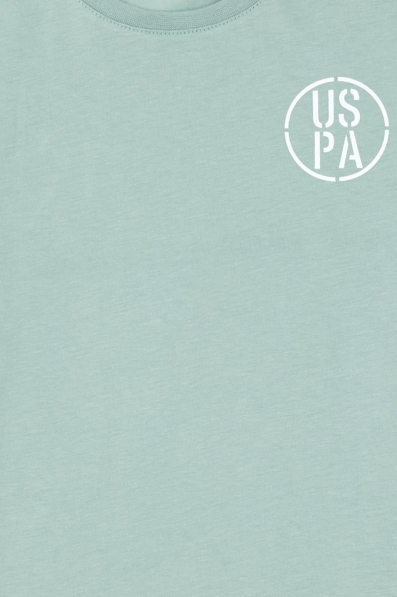 Erkek Çocuk Su Yeşili Oversize Bisiklet Yaka Tişört