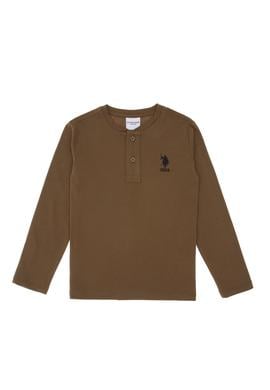 Erkek Çocuk Haki Basic Sweatshirt - 50297420018