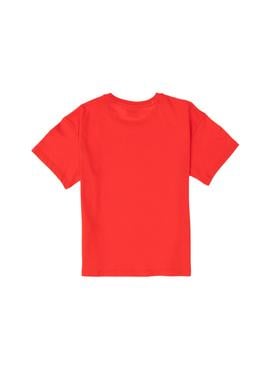 Erkek Çocuk Kırmızı Oversize Bisiklet Yaka Tişört - 50298981083