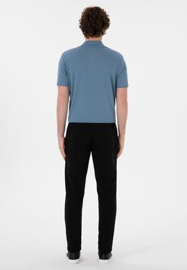 Erkek Slim Fit Düz Paça Siyah Eşofman Altı - 50298020016