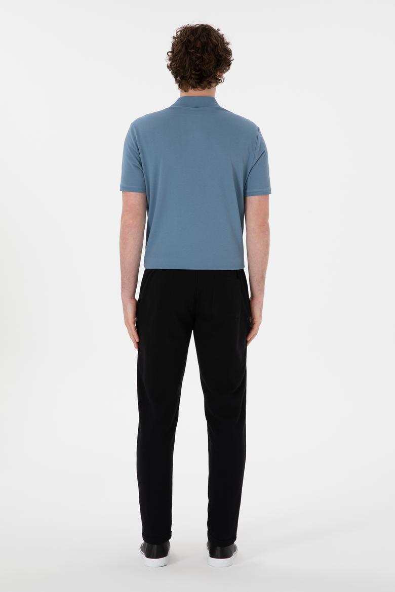 Erkek Slim Fit Düz Paça Siyah Eşofman Altı - 50298020016
