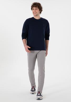 Erkek Slim Fit Düz Paça Gri Eşofman Altı - 50298020103