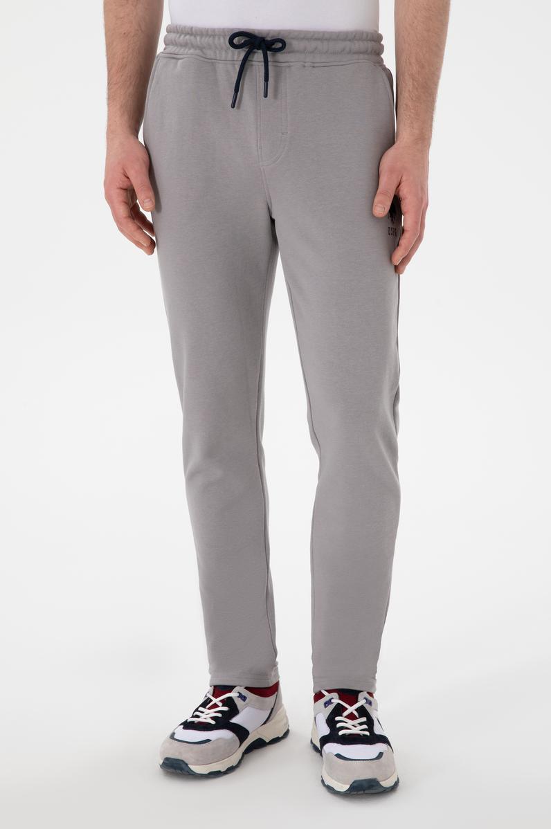 Erkek Slim Fit Düz Paça Gri Eşofman Altı