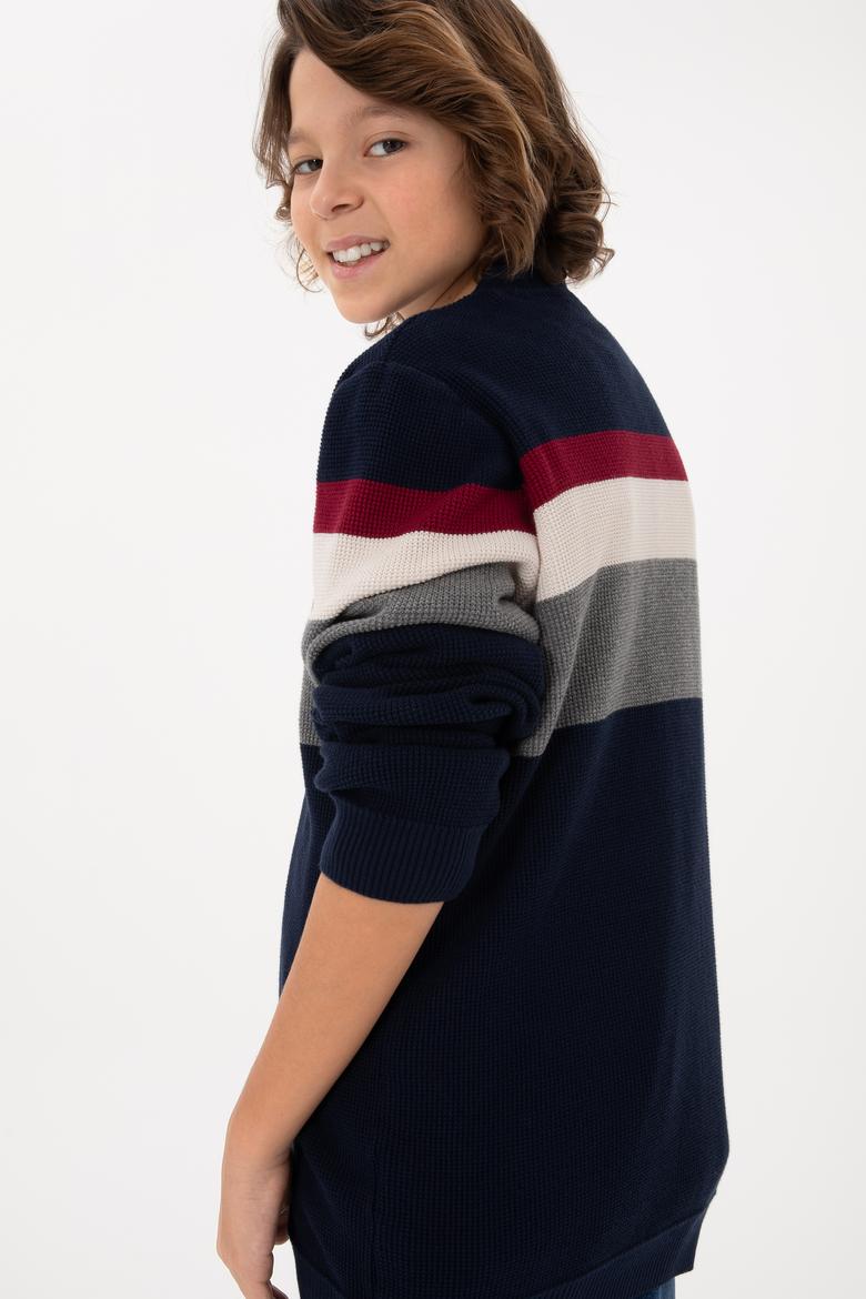 Erkek Çocuk Lacivert Triko Hırka - 50295507008