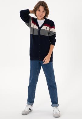 Erkek Çocuk Lacivert Triko Hırka - 50295507008