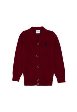 Erkek Çocuk Bordo Triko Hırka - 50295571036