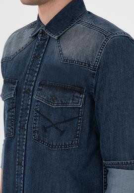 Erkek Mavi Jean Gömlek - 50304343002