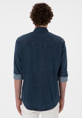 Erkek Mavi Jean Gömlek - 50304343002