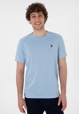 Erkek Açık Mavi Basic Tişört - 50281948054