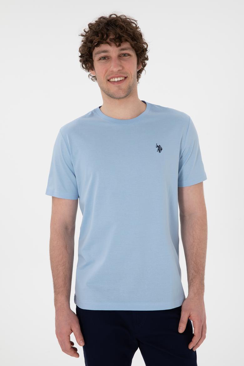Erkek Açık Mavi Basic Tişört - 50281948054