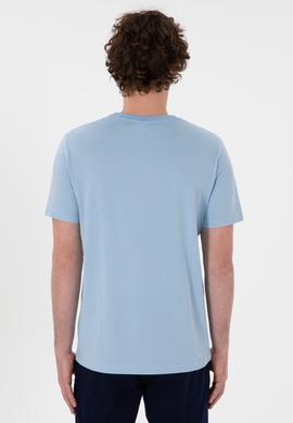 Erkek Açık Mavi Basic Tişört - 50281948054