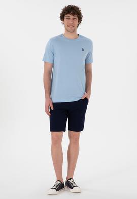 Erkek Açık Mavi Basic Tişört - 50281948054